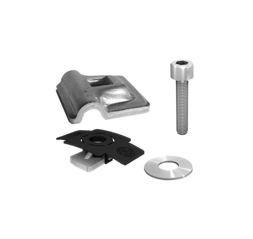 Borne de mise au parafoudre inox pour profil alu K2